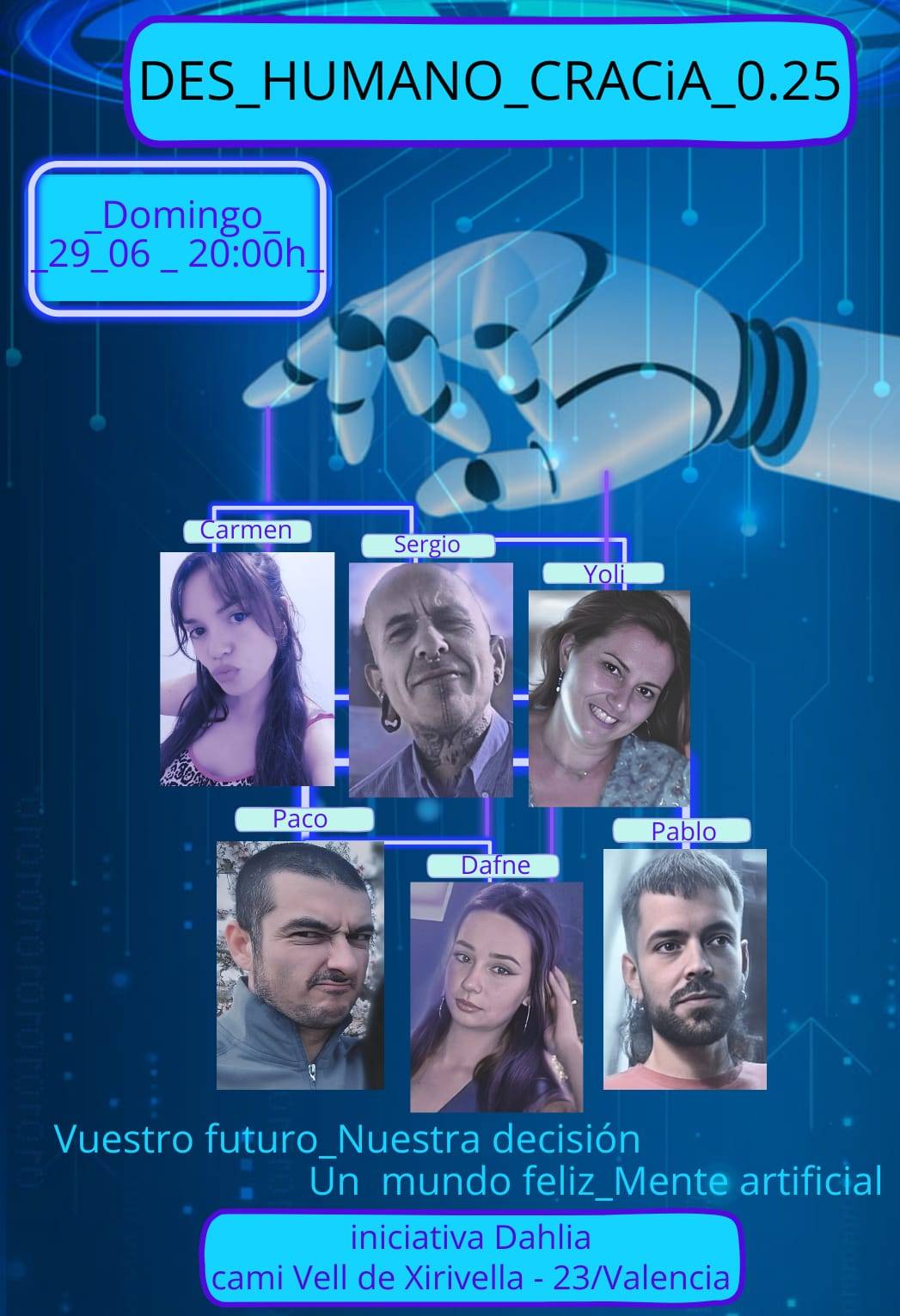 Cartel obra fin de taller de teatro de la Dahlia